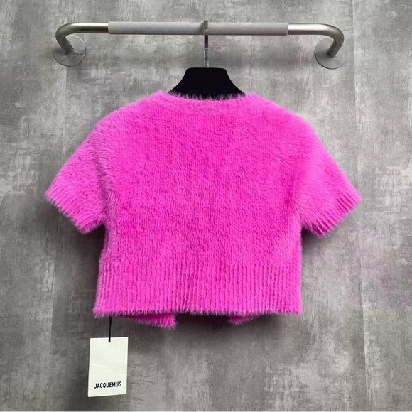 Jacquemus Bright Pink Knit Cardigan - Picture 3 of 4